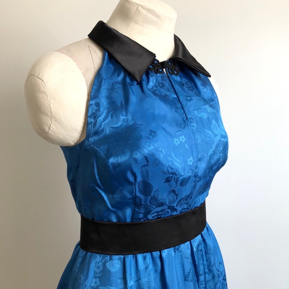 Satin Brocade Floral Dress - Picture 9 of 13